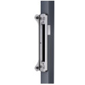 Gâche centrale simple empennage à butée caoutchouc FORTYLOCK - LOCINOX