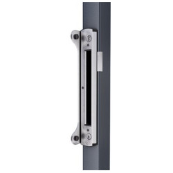 Gâche centrale simple empennage à butée caoutchouc FORTYLOCK - LOCINOX