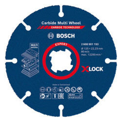 Disque à tronçonner multi-matériaux diamètre 125 mm EXPERT CARBIDE MULTI WHEEL X-LOCK - BOSCH