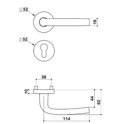 Ensemble sur rosace LOGIO ONYX noir mat - BEZAULT ASSA ABLOY