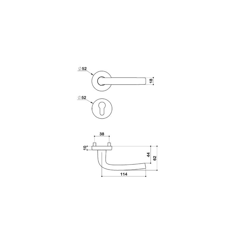 Ensemble sur rosace LOGIO ONYX noir mat - BEZAULT ASSA ABLOY