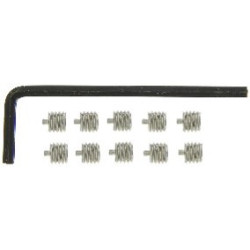 Lot de 10 vis pointeau bout plat et 1 clé alene - CADAP