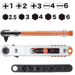 Cliquet extra plat avec embouts TD-76 - VESSEL