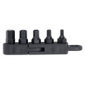 jeu de 5 embouts de vissage 18mm empreinte hexagonale pour cliquet TD-76 - VESSEL