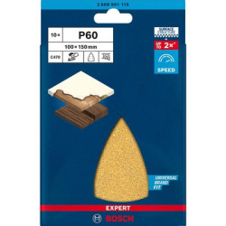 Lot de 10 feuilles abrasives EXPERT C470 - BOSCH