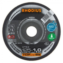 Disque à tronçonner extra fin aluminium diamètre 125 mm XT24 - RHODIUS
