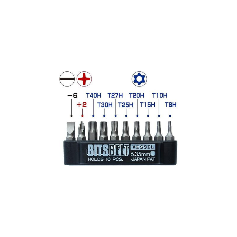 Set cliquet plat 2 en 1 et embouts TX-12MC - VESSEL