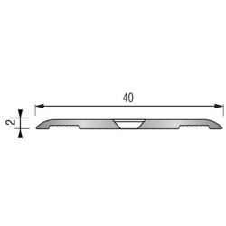 Barre de seuil 2700 mm extra plate adhésive - DINAC