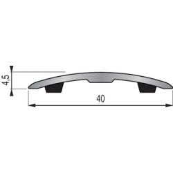 Barre de seuil 2700 mm adhésive plate renforcée - DINAC