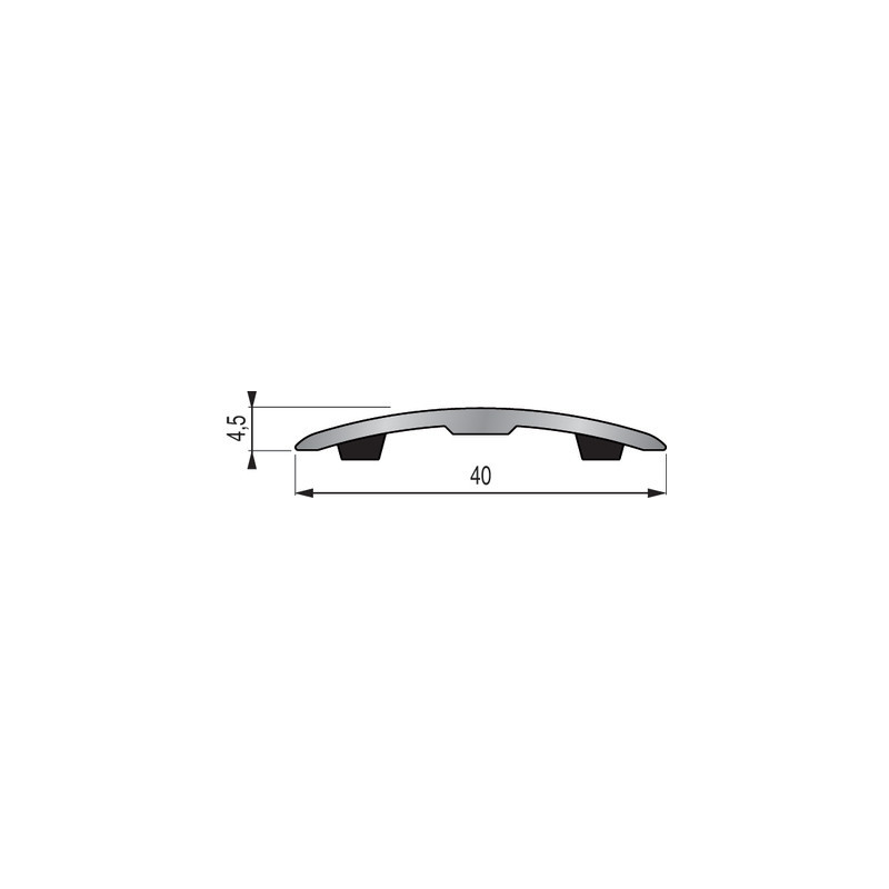 Barre de seuil 2700 mm adhésive plate renforcée - DINAC
