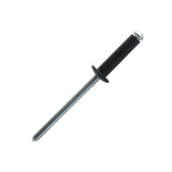 Rivet standard aluminium / acier tête plate ASD laquée noir - SCELL IT