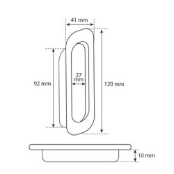 Cuvette à encastrer ovale inox - CADAP