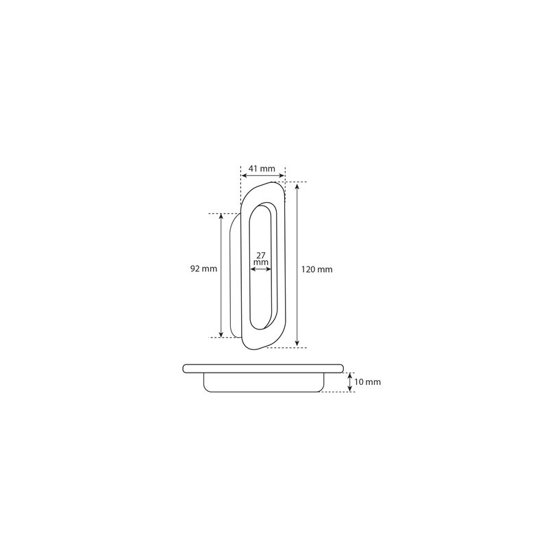 Cuvette à encastrer ovale inox - CADAP