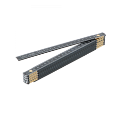 Mètre pliant 2m aluminium noir - WILMART