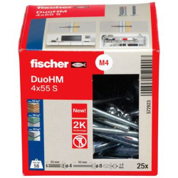 Boite de 25 chevilles DUOHM S TORX - FISCHER