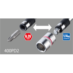 Tournevis 2 en 1 + embout PH2 X 2,4 - VESSEL