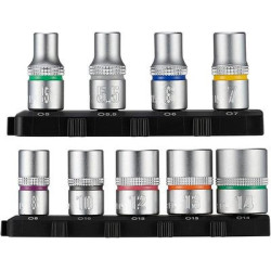 Coffret 9 douilles 1/4" - VESSEL