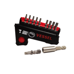 Jeu de 11 embouts de vissage + porte embouts 30 mm IMPACTBALL - VESSEL