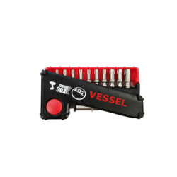 Jeu de 11 embouts de vissage + porte embouts 30 mm IMPACTBALL - VESSEL