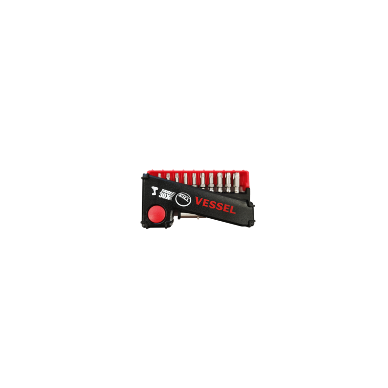 Jeu de 11 embouts de vissage + porte embouts 30 mm IMPACTBALL - VESSEL