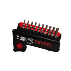 Jeu de 11 embouts de vissage + porte embouts 30 mm IMPACTBALL - VESSEL
