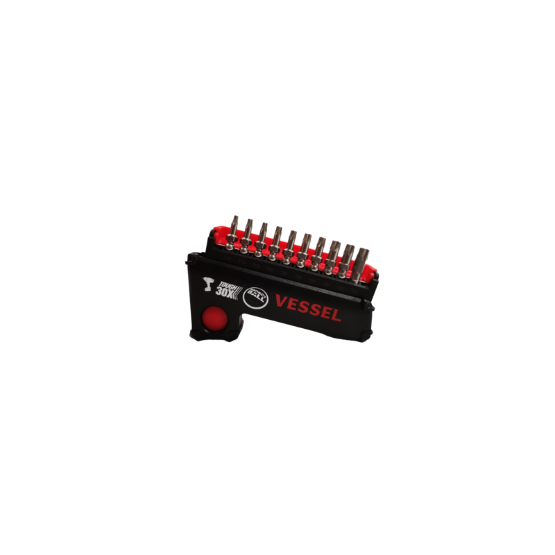 Jeu de 11 embouts de vissage + porte embouts 30 mm IMPACTBALL - VESSEL
