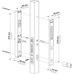 Serrure à code électronique sur batterie pour serrure encastrées VERA - LOCINOX
