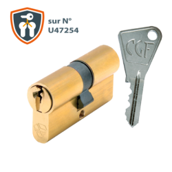Cylindre	européen double entrée V5 CGF sur numéro U47254 laiton - VACHETTE ASSA ABLOY 