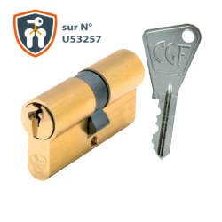 Cylindre	européen double entrée V5 CGF sur numéro U53257 laiton - VACHETTE ASSA ABLOY