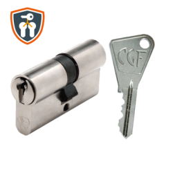Cylindre européen double entrée V5 CGF s'entrouvrant nickelé - VACHETTE ASSA ABLOY