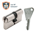 Cylindre européen double entrée V5 CGF sur numéro U53257 nickelé - VACHETTE ASSA ABLOY