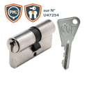 Cylindre européen double entrée V5 CGF PM2 sur numéro U47254 nickelé - VACHETTE ASSA ABLOY