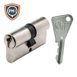 Cylindre européen double entrée V5 CGF PM1 varié nickelé - VACHETTE ASSA ABLOY