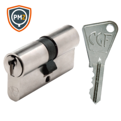 Cylindre européen double entrée V5 CGF PM2 varié nickelé - VACHETTE ASSA ABLOY