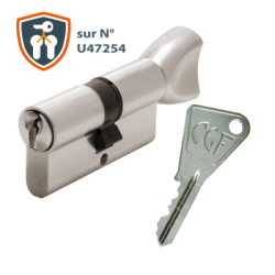 Cylindre européen à bouton 3111 CGF sur numéro U47254 nickelé - VACHETTE ASSA ABLOY