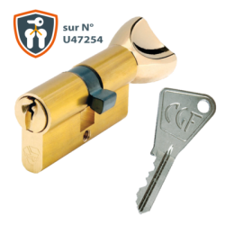 Cylindre européen à bouton 3110 CGF sur numéro U47254 laiton - VACHETTE ASSA ABLOY
