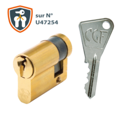 Demi-cylindre européen 5100 CGF sur numéro U47254 laiton - VACHETTE ASSA ABLOY