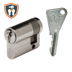 Demi-cylindre européen 5101 CGF  s'entrouvrant nickelé - VACHETTE ASSA ABLOY