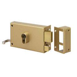 Serrure applique monopoint horizontale à tirage profil européen 9760 poussant - METALUX