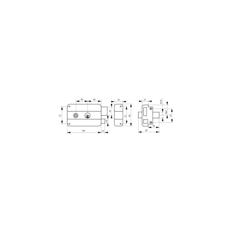 Serrure applique monopoint horizontale à fouillot ECO - FTH THIRARD