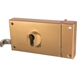 Serrure applique monopoint horizontale profil européen à tirage - DEVISMES