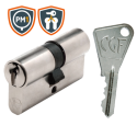 Cylindre européen double entrée V5 CGF PM1 s\'entrouvrant nickelé - VACHETTE ASSA ABLOY