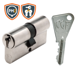 Cylindre européen double entrée V5 CGF PM2 s'entrouvrant nickelé - VACHETTE ASSA ABLOY