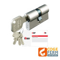 Cylindre européen double entrée F9 modulaire débrayable CGF - ISEO