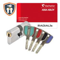 Paire de cylindres européens double entrée RADIALIS s'entrouvrant - VACHETTE ASSA ABLOY