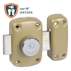 Verrou monopoint à bouton CYCLOP 7600 sur numéro U47254 - VACHETTE ASSA ABLOY