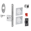 Kit serrure à encastrer monopoint coulissant pêne glissant rosace carrée G500 clé L - BONAITI