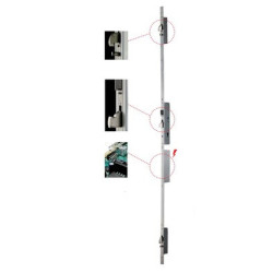 Serrure électrique encastrée multipoint MULTIBLINDO E-MOTION EXIT têtière plate - ISEO