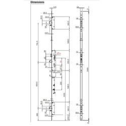 Serrure électrique encastrée multipoint MULTIBLINDO E-MOTION EXIT têtière plate - ISEO