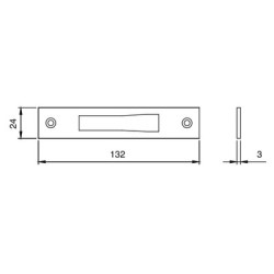 Gâche haute ou basse double empennage ELECTA - ISEO